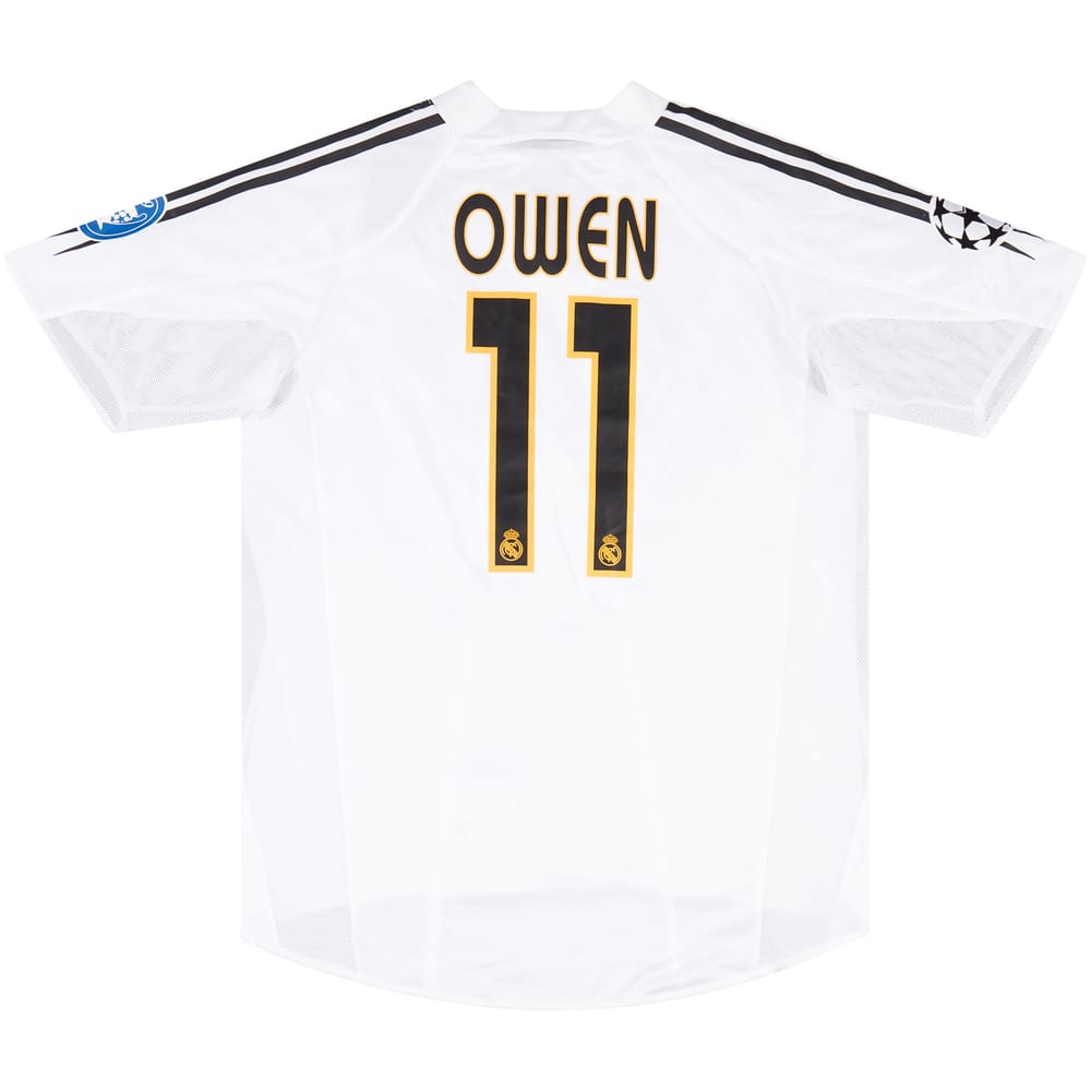 2004-05 Real Madrid Match Issue Champions League Home Shirt Owen #11