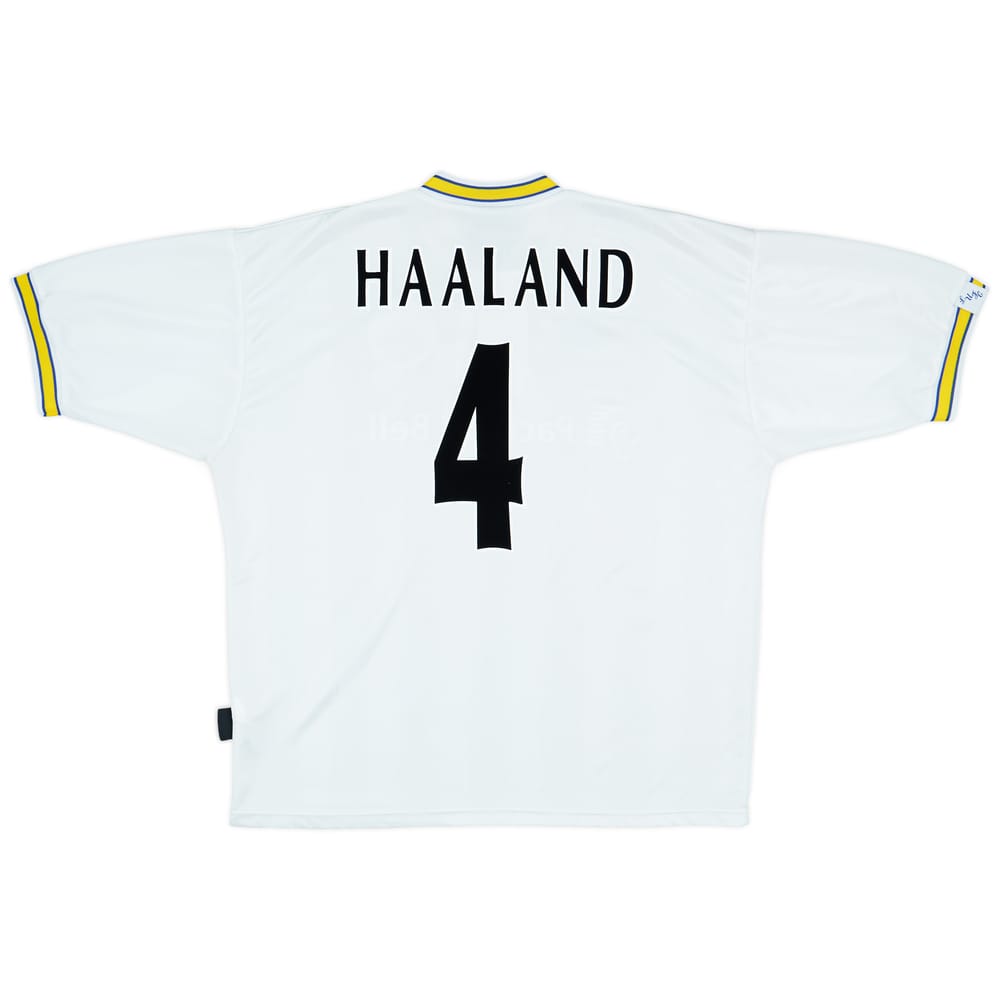 1996-98 Leeds United Home Shirt Haaland #4 - 9/10 - (XL)