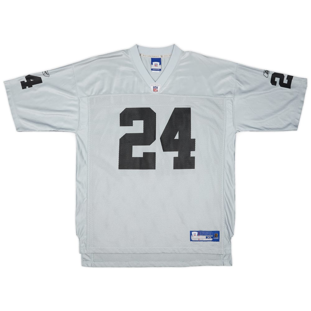 2005 Oakland Raiders C.Woodson #24 Reebok On Field Alternate Jersey - 9/10 - (XL)