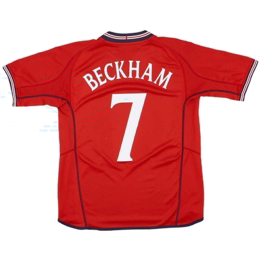 2002-04 England Away Shirt Beckham #7 - 6/10 - (M)