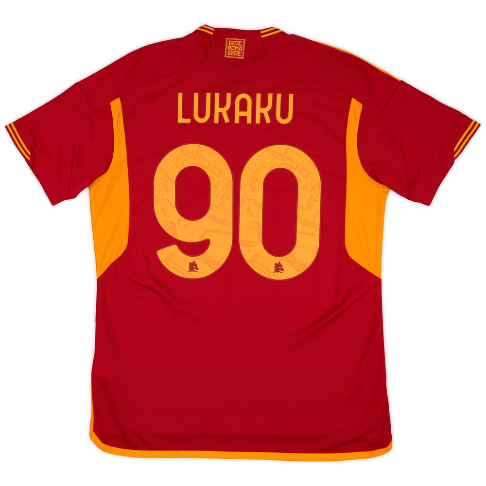 2023-24 Roma Home Shirt Lukaku #90 (L)