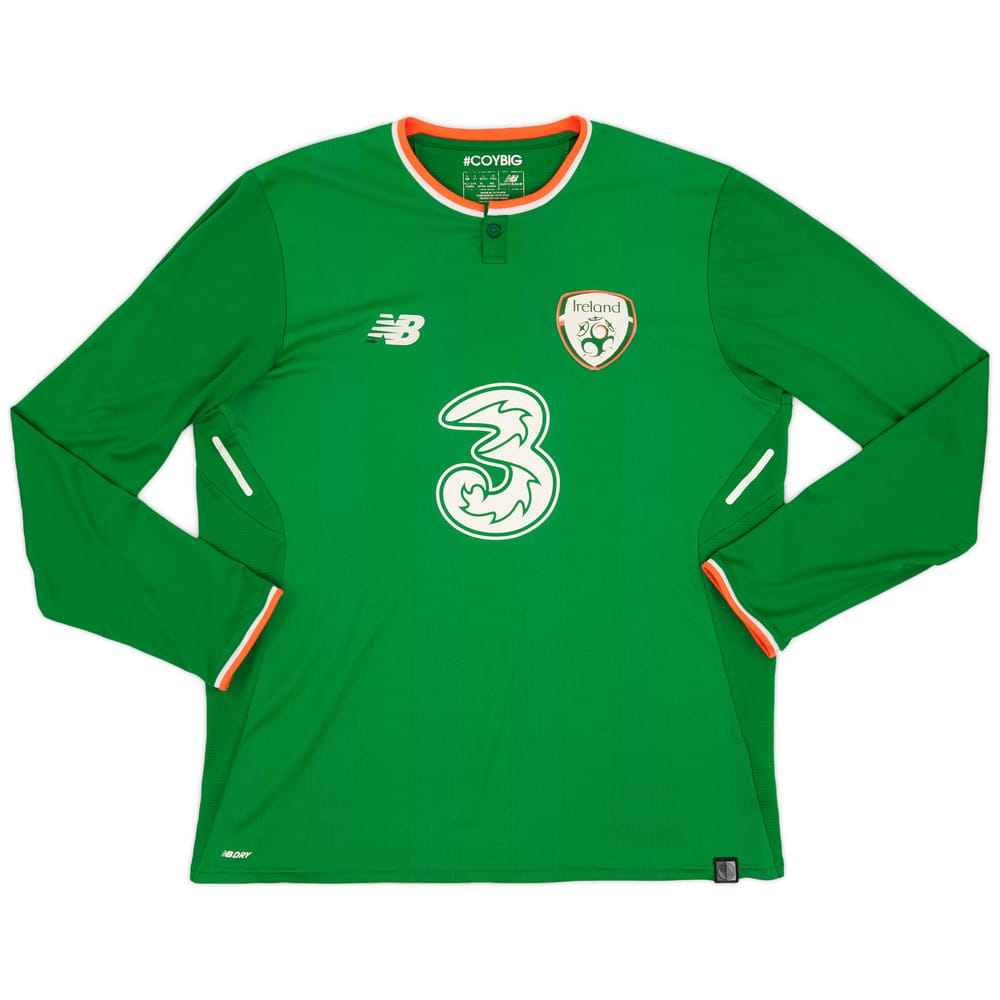 2017-18 Ireland Home L/S Shirt - 5/10 - (L)