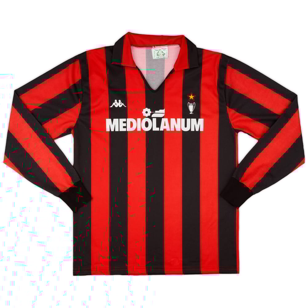 1989-90 AC Milan Basic Home L/S Shirt - 8/10 - (L)