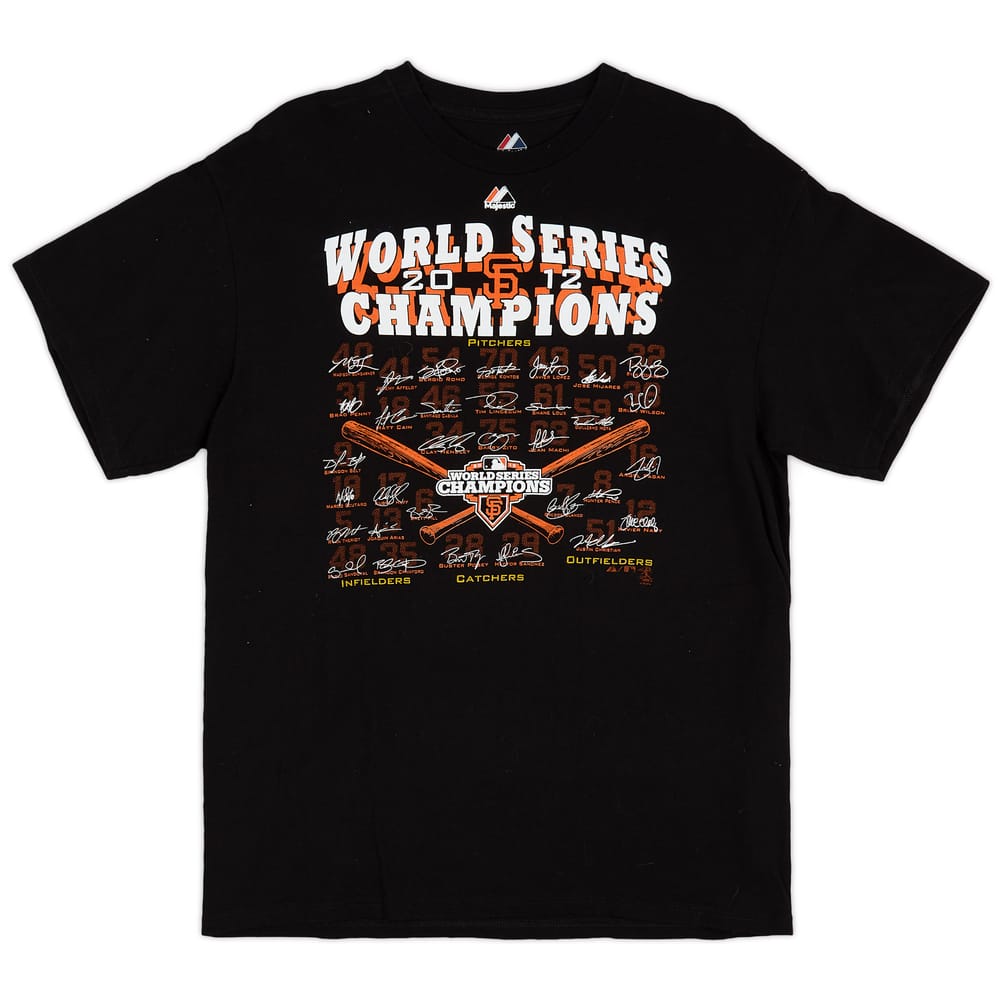 2012 San Francisco Giants World Series Champions Majestic Tee - 8/10 - (L)