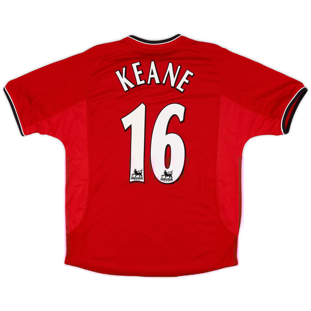 2000-02 Manchester United Home Shirt Keane #16 - 8/10 - (M)