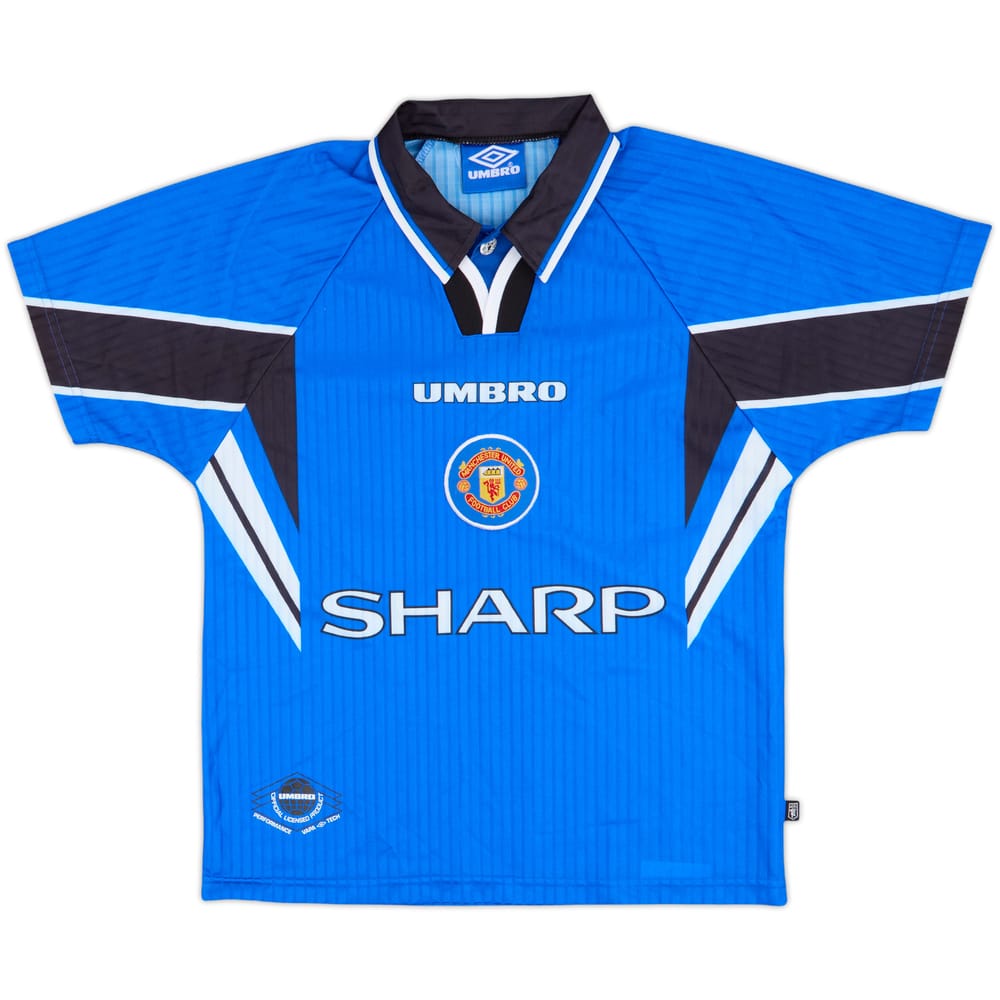 1996-98 Manchester United Third Full Kit - 8/10 - (L.Boys)