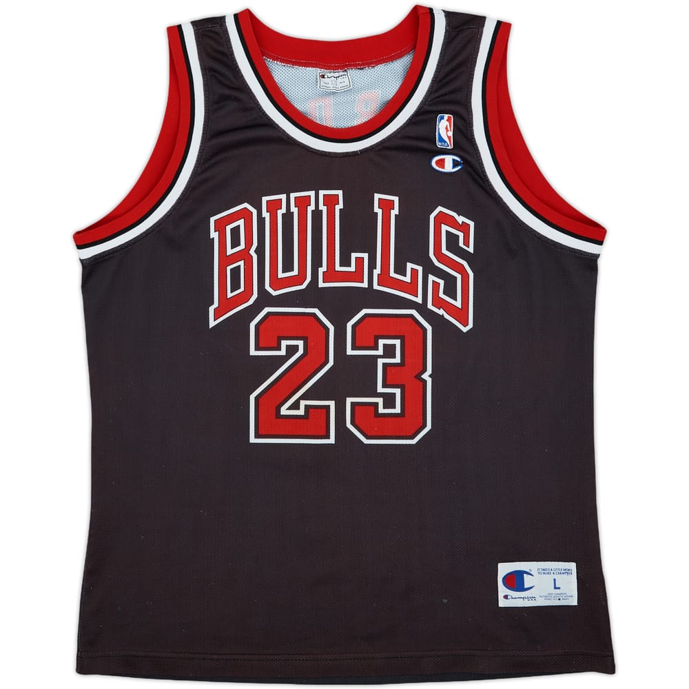1997-98 Chicago Bulls Jordan #23 Champion Alternate Jersey - 6/10 - (L)