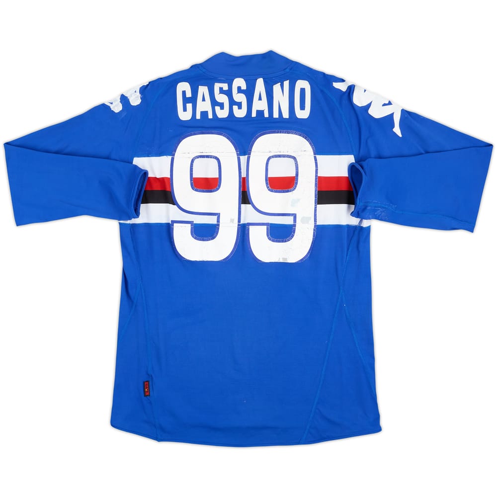 Camiseta de local de manga larga del Sampdoria 2007-09 Cassano #99 - 4/10 - (XL)