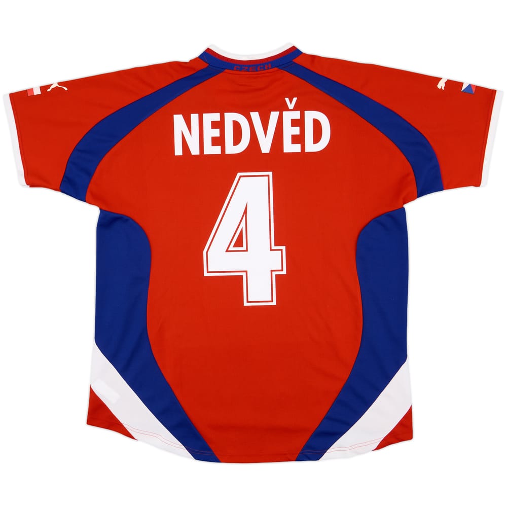 2000-02 Czech Republic Home Shirt Nedved #4 - 7/10 - (L)