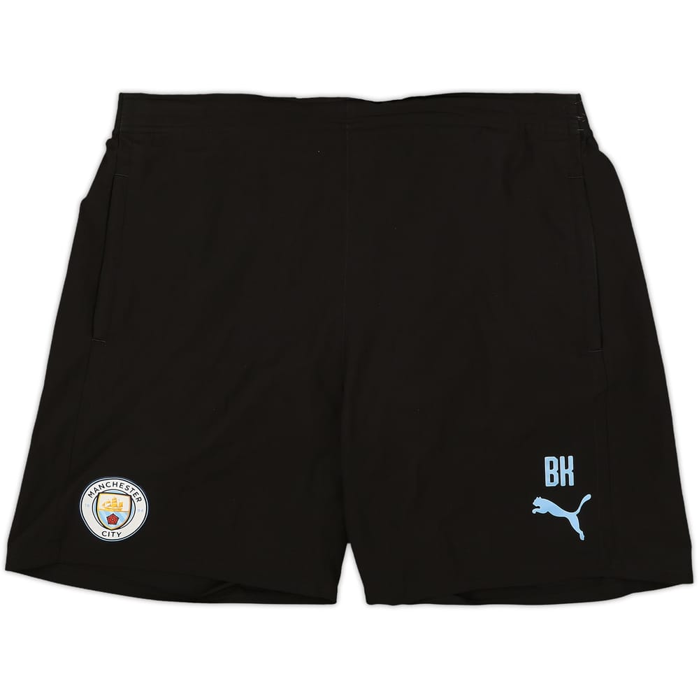 2018-19 Manchester City Puma Staff Issue Training Shorts 'BK' - 9/10 - (XL)