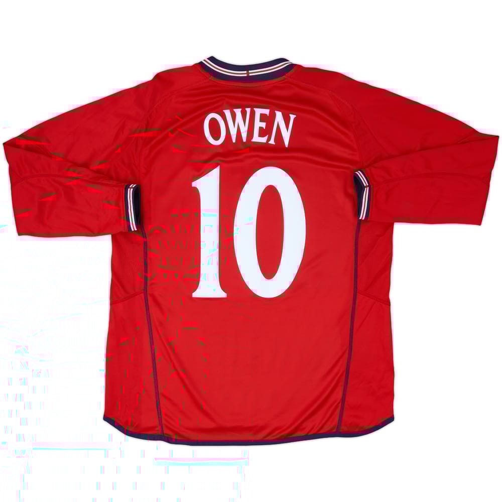 2002-04 England Away L/S Shirt Owen #10 - 9/10 - (L)