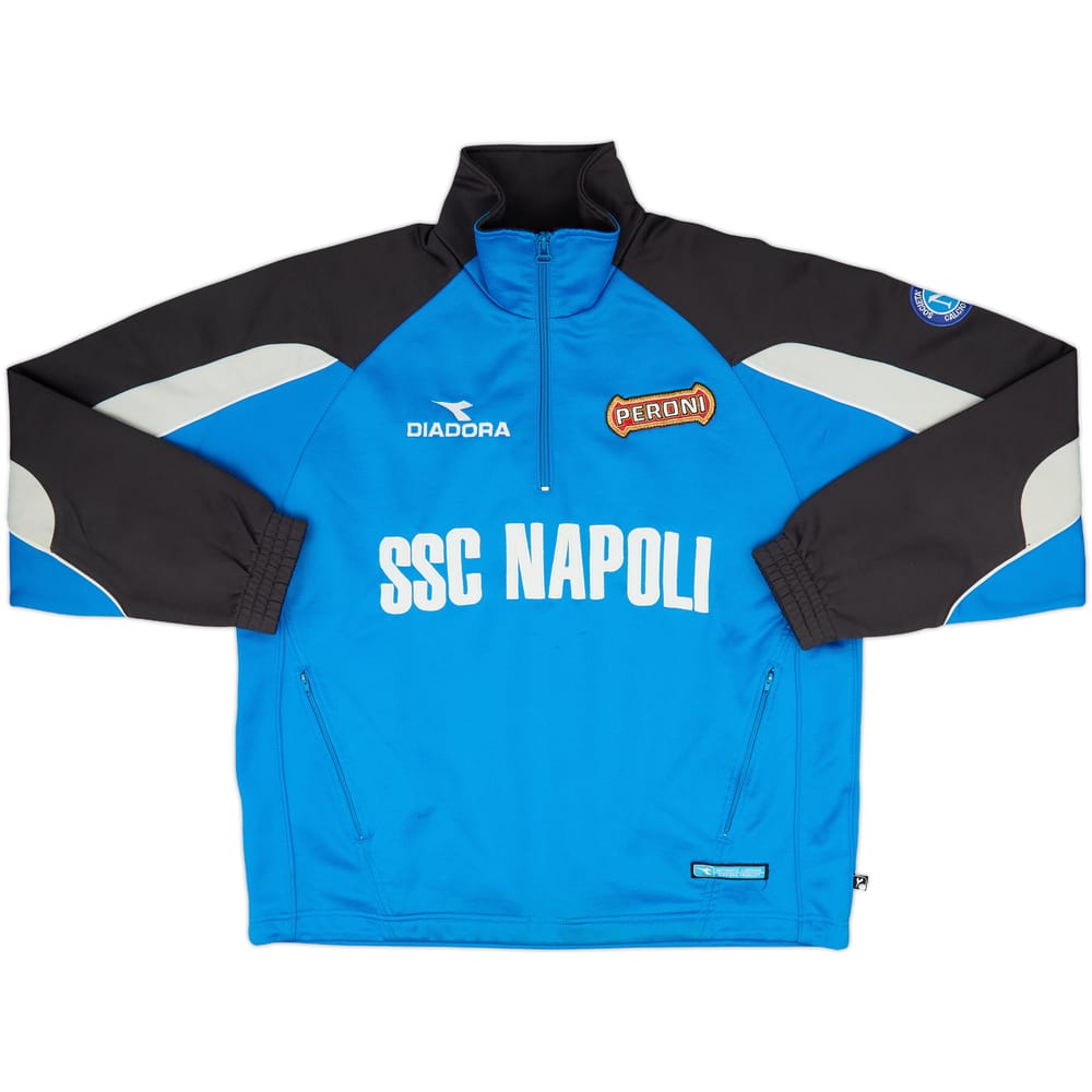 2001-02 Napoli Diadora 1/4 Zip Track Jacket - 8/10 - (M)