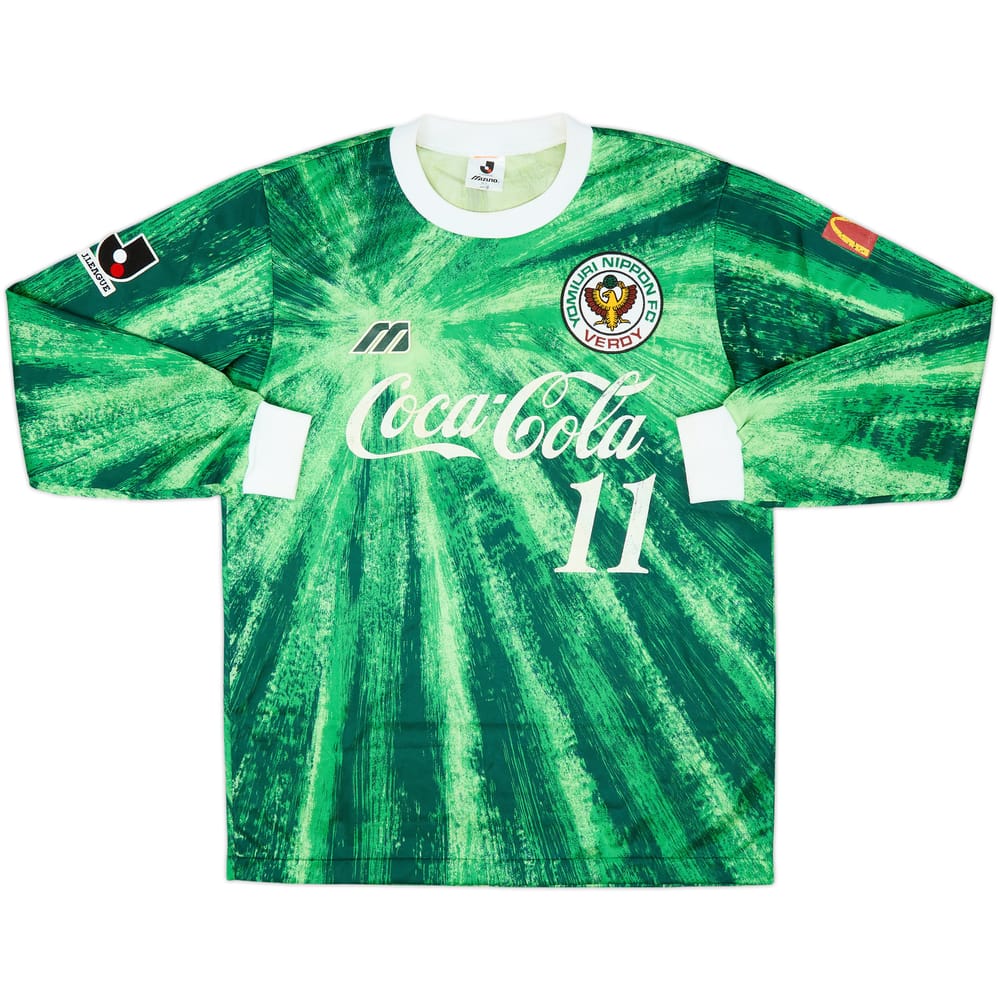 1993-95 Verdy Kawasaki Home L/S Shirt #11 - 6/10 - (L)