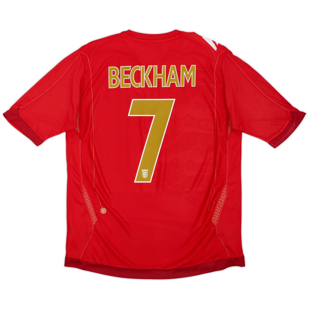 2006-08 England Away Shirt Beckham #7 - 5/10 - (L)