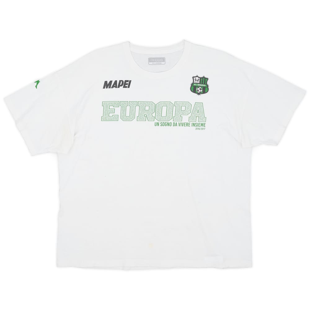 2016-17 Sassuolo Kappa Cotton Tee - 7/10 - (XL)