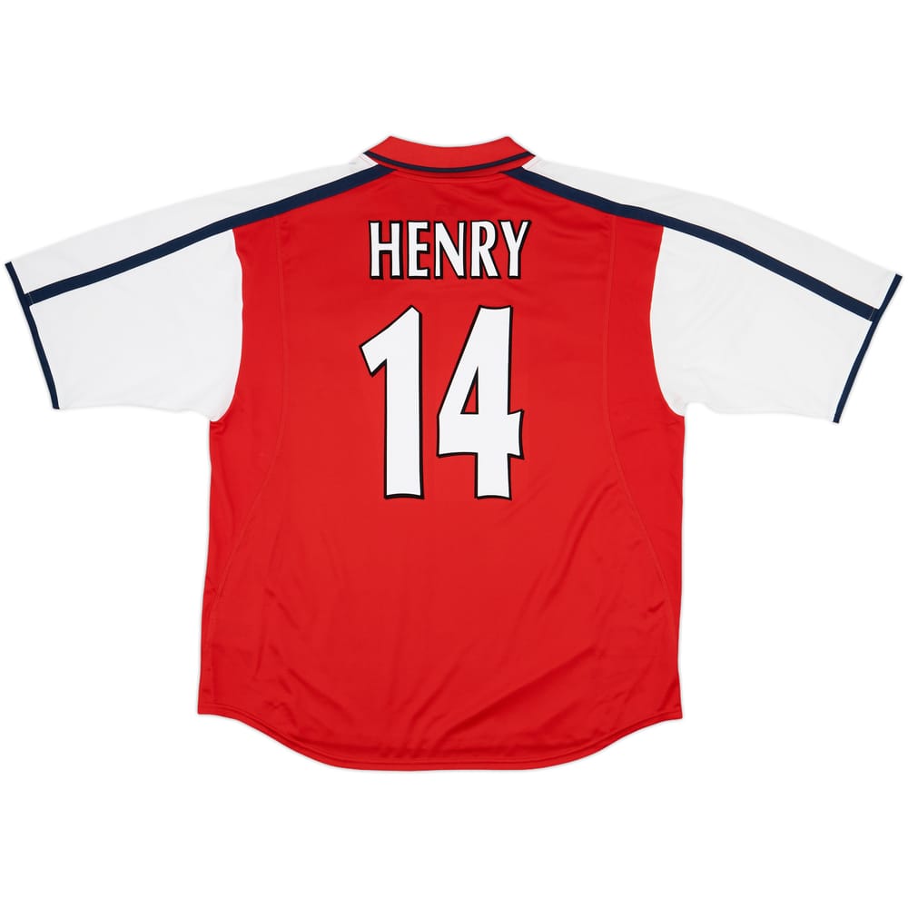 2000-02 Arsenal Home Shirt Henry #14 - 8/10 - (XL)