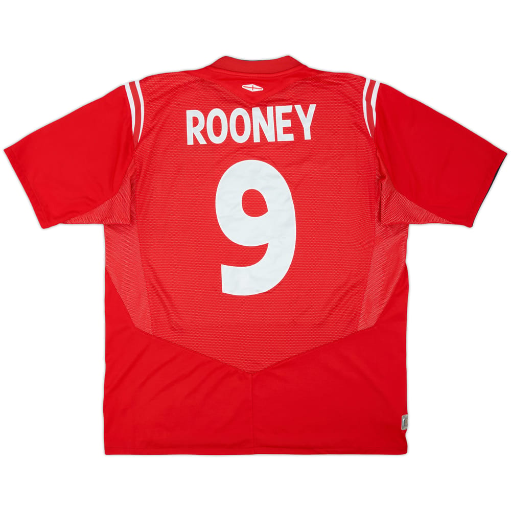 2004-06 England Away Shirt Rooney #9 - 6/10 - (L)
