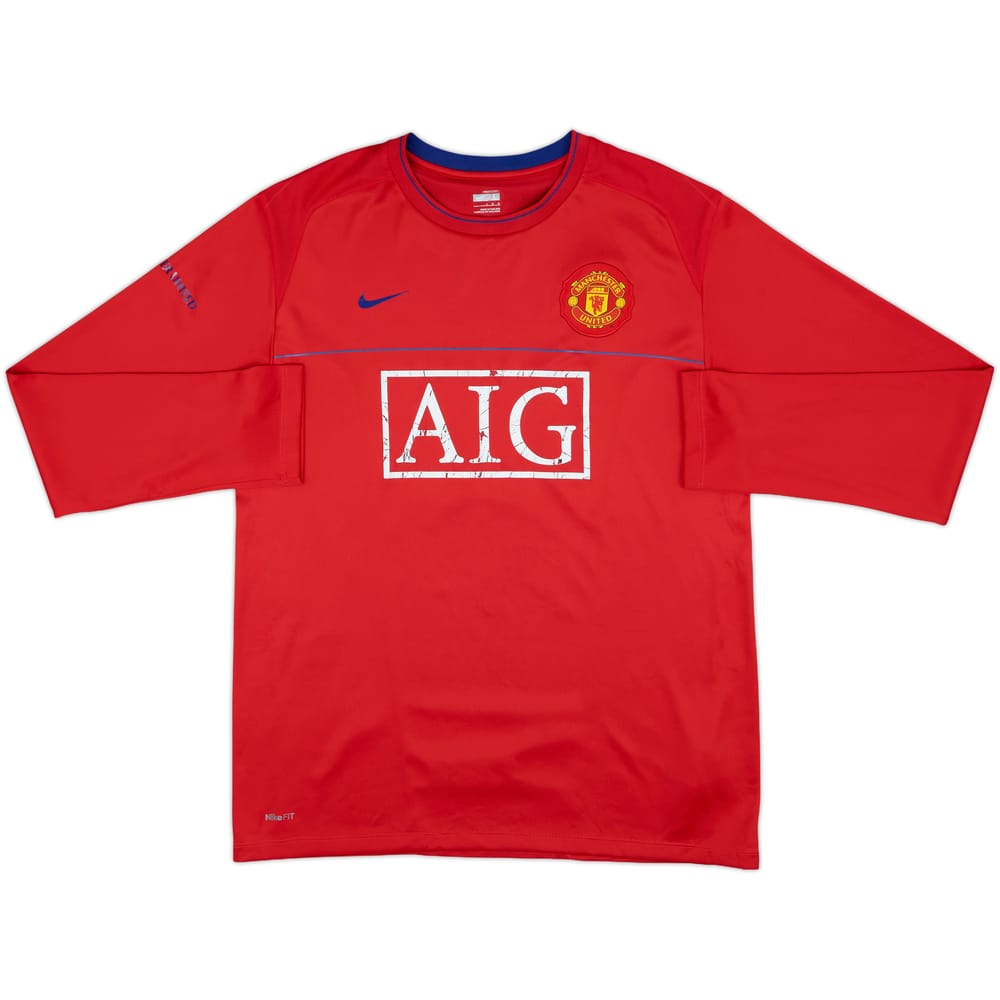 2008-09 Manchester United Nike Training L/S Shirt - 5/10 - (L)