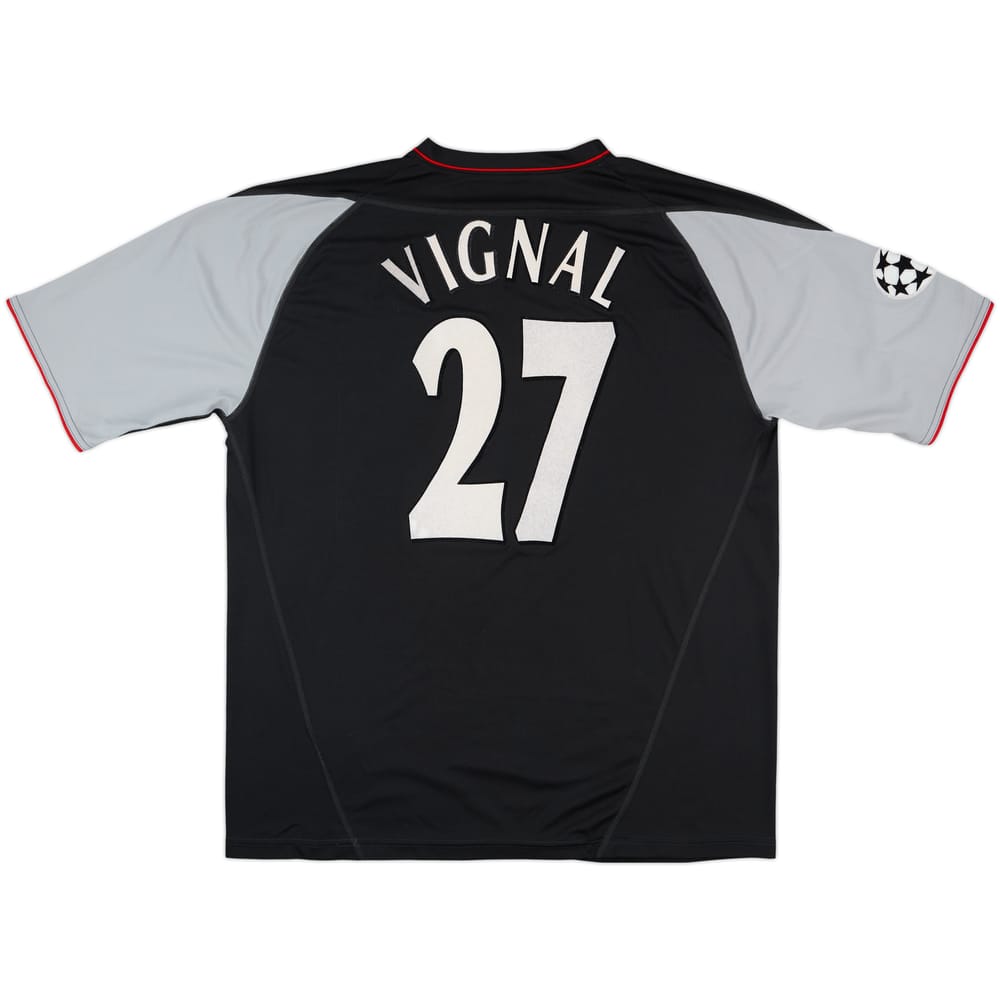 2002-03 Liverpool Match Issue Champions League Away Shirt Vignal #27