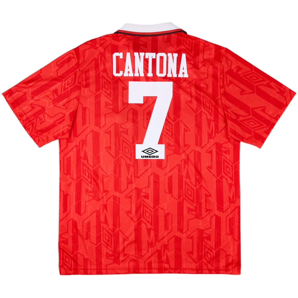 1992-94 Manchester United Home Shirt Cantona #7 - 9/10 - (XL)