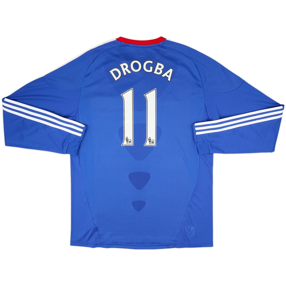2010-11 Chelsea Home L/S Shirt Drogba #11 - 10/10 - (XL)