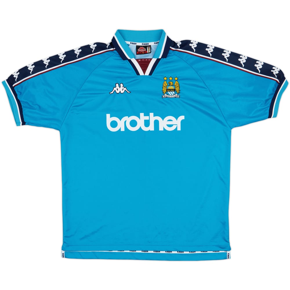 1997-99 Manchester City Home Shirt - 9/10 - (XL.Boys)