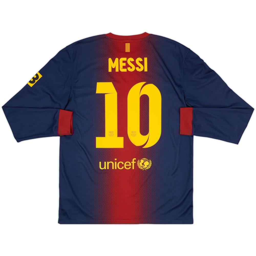 2012-13 Barcelona Home L/S Shirt Messi #10 - 8/10 - (M)
