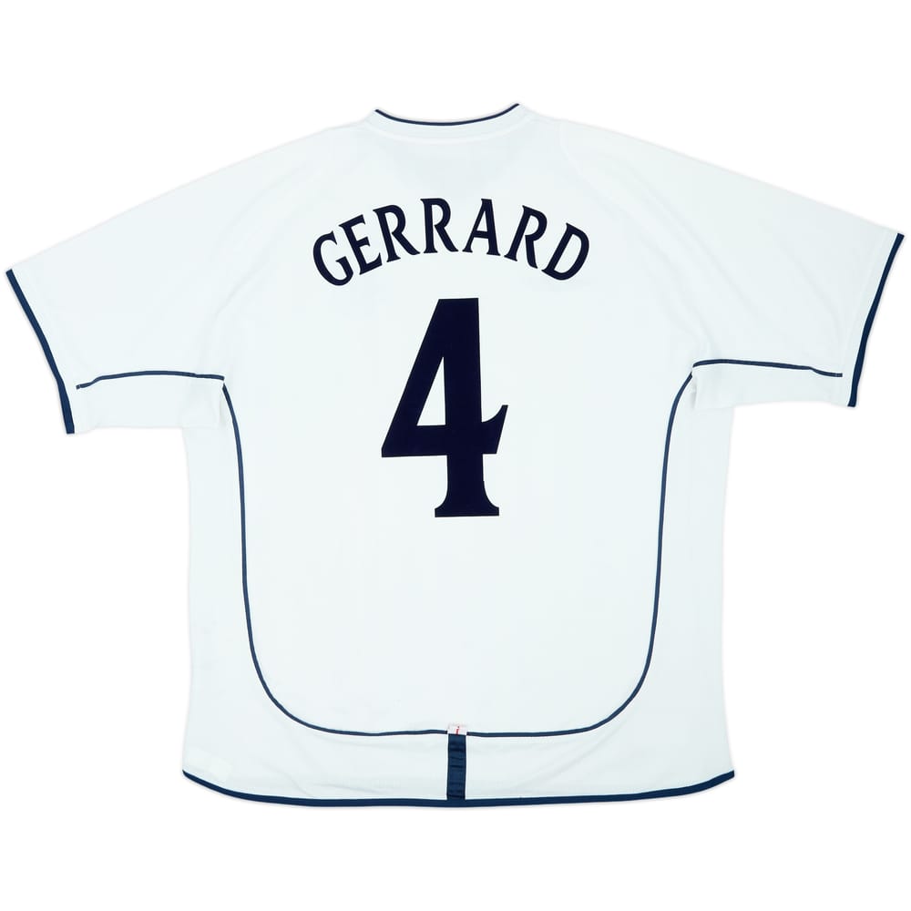 2001-03 England Home Shirt Gerrard #4 - 6/10 - (XXL)