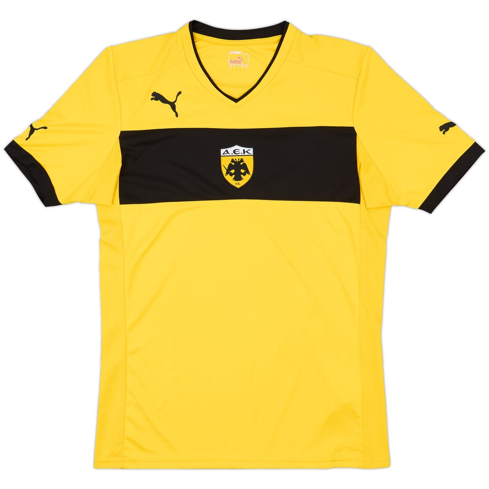 2012-13 AEK Athens Home Shirt - 9/10 - (L)