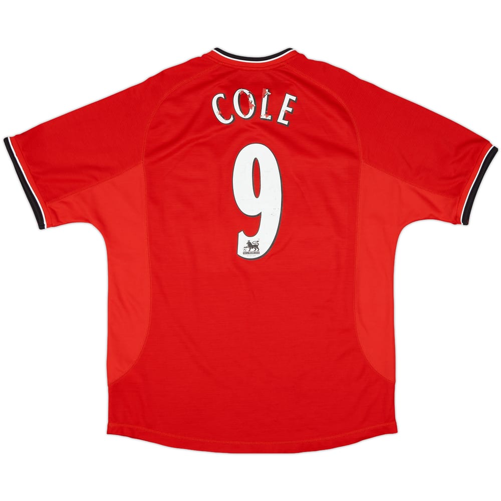 2000-02 Manchester United Home Shirt Cole #9 - 5/10 - (L)
