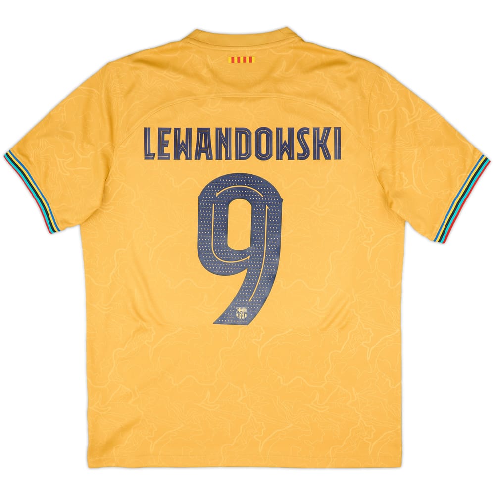 2022-23 Barcelona Away Shirt Lewandowski #9 - 9/10 - (L)