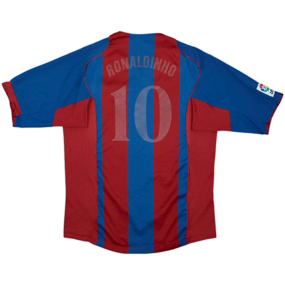 2005-06 Barcelona Home Shirt Ronaldinho #10 - 4/10 - (L)