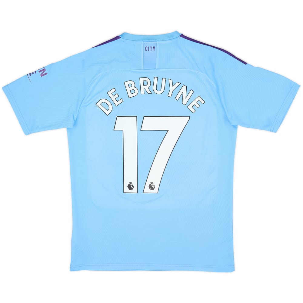 2019-20 Manchester City Home Shirt De Bruyne #17 - 8/10 - (M)