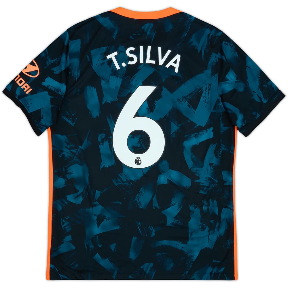Camiseta de la tercera equipación del Chelsea 2021-22 T.Silva #6 - 10/10 - (L)