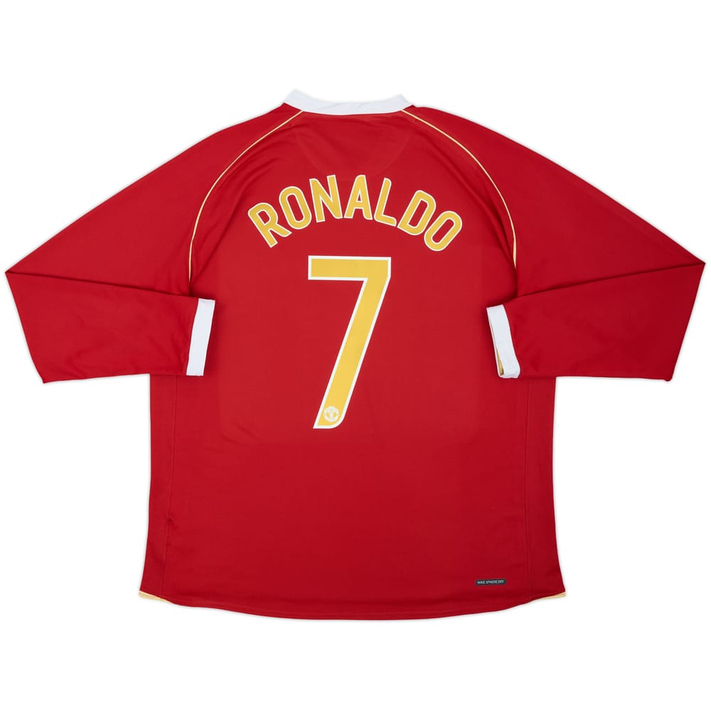 2006-07 Manchester United Home L/S Shirt Ronaldo #7 - 8/10 - (XL)