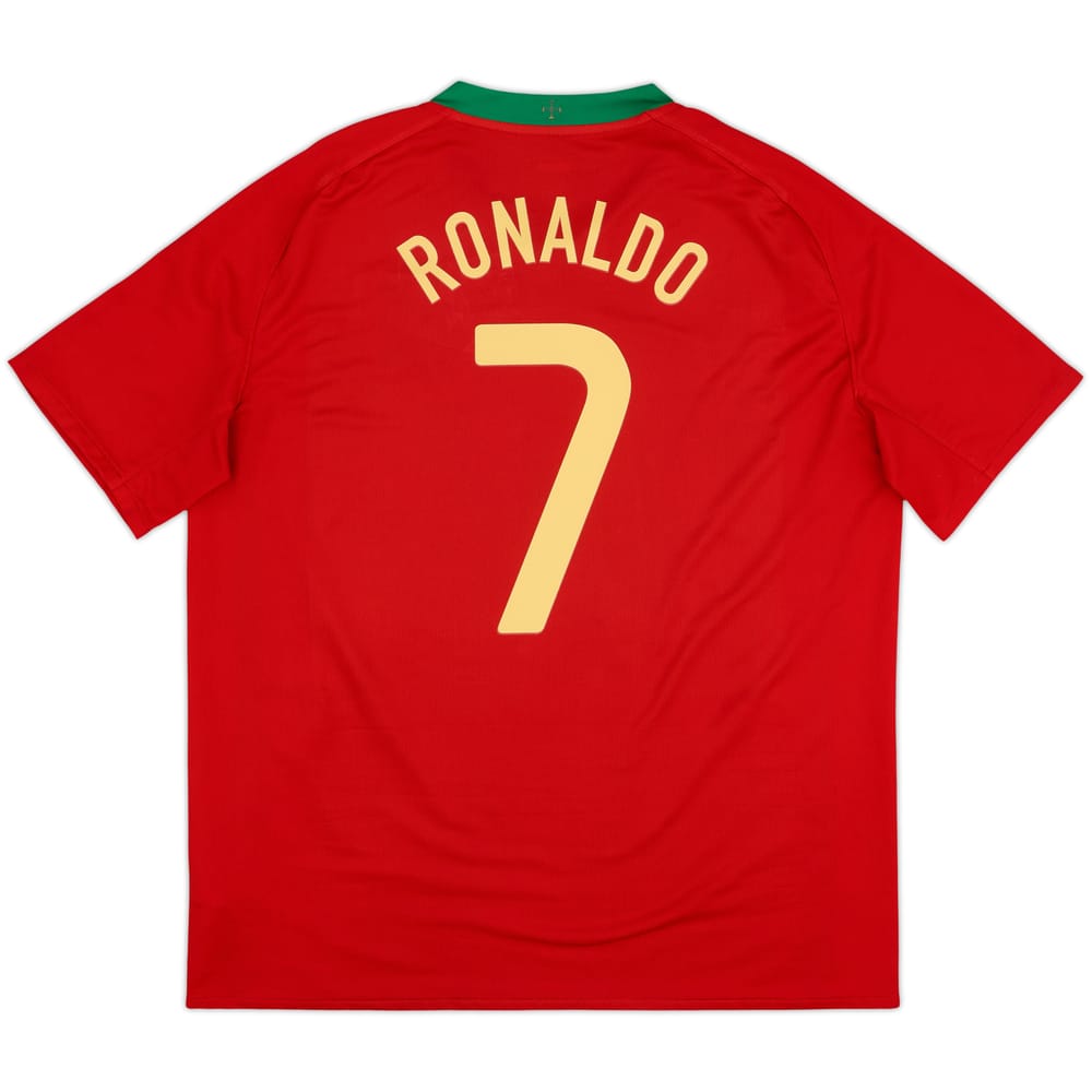 2008-10 Portugal Home Shirt Ronaldo #7 - 7/10 - (XL)