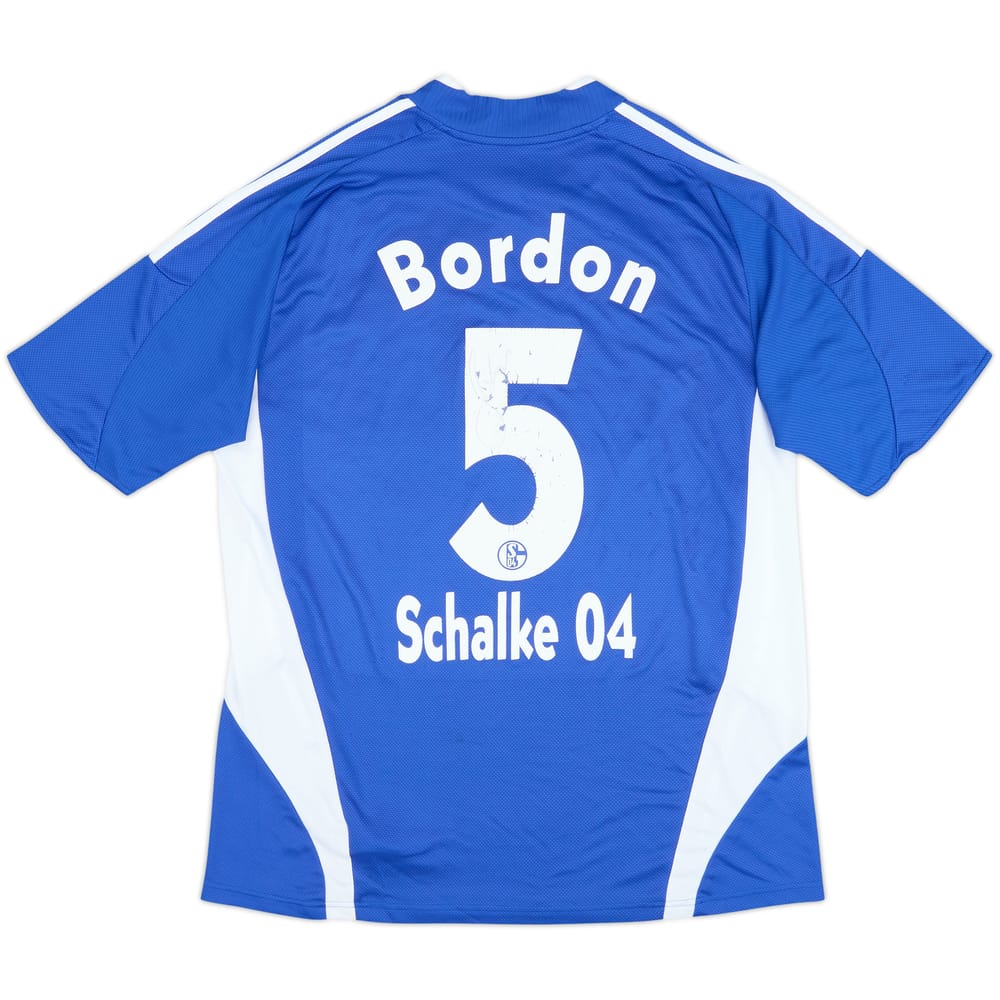 2008-10 Schalke Signed Home Shirt Bordon #5 - 4/10 - (XL)