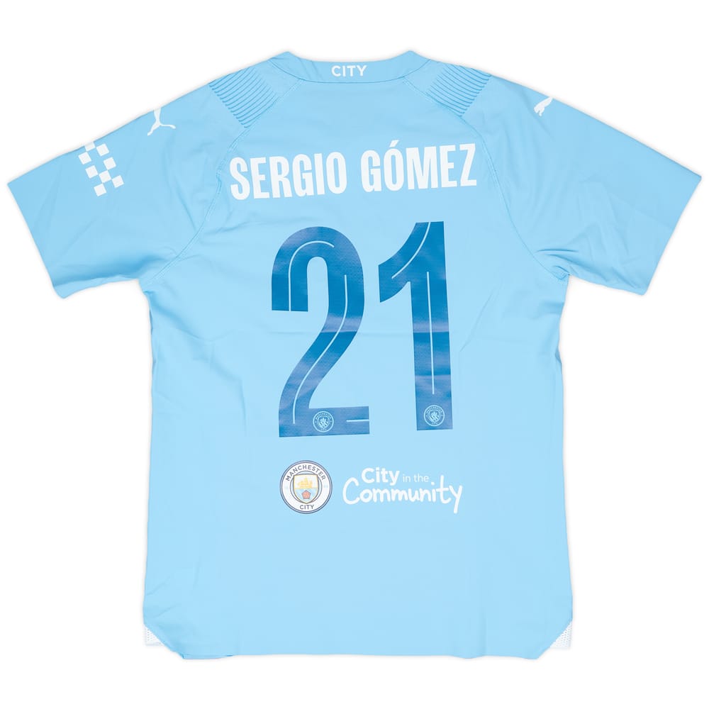 2023-24 Manchester City Match Issue FA Cup Final Home Shirt Sergio Gomez #21