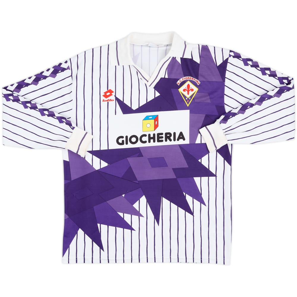 1991-92 Fiorentina Away L/S Shirt #3 - 5/10 - (M)