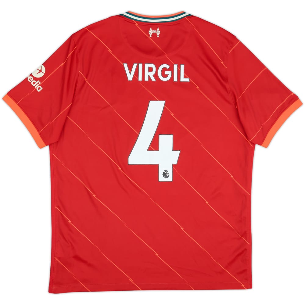2021-22 Liverpool Home Shirt Virgil #4 - 6/10 - (XL)