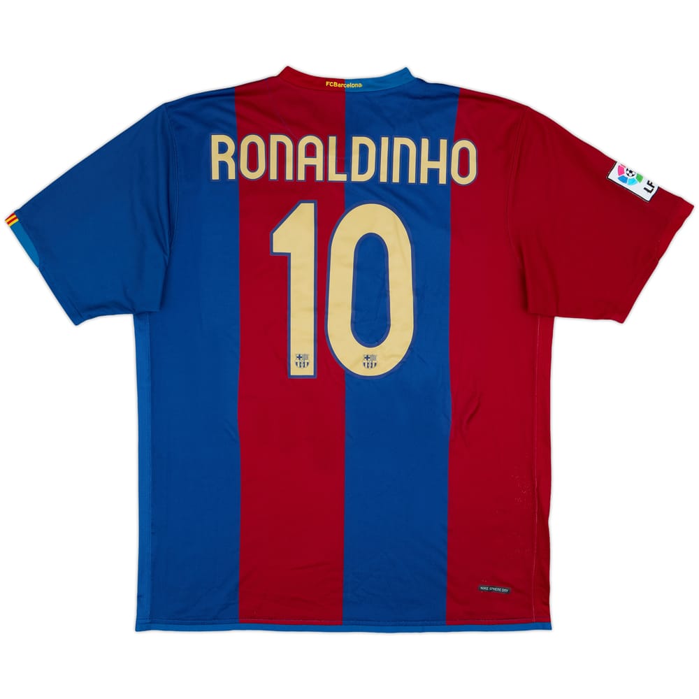 2006-07 Barcelona Home Shirt Ronaldinho #10 - 8/10 - (XL)