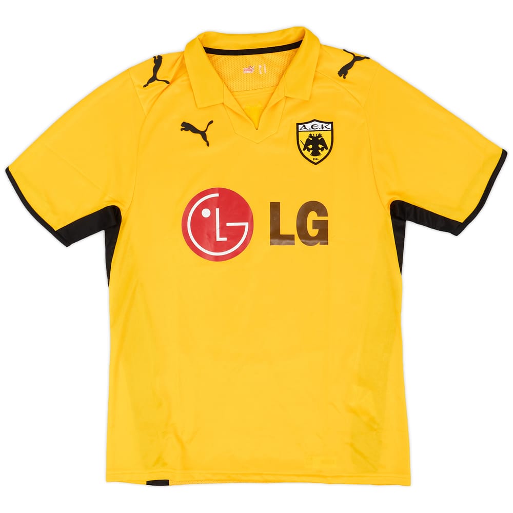 2008-09 AEK Athens Home Shirt - 8/10 - (M)