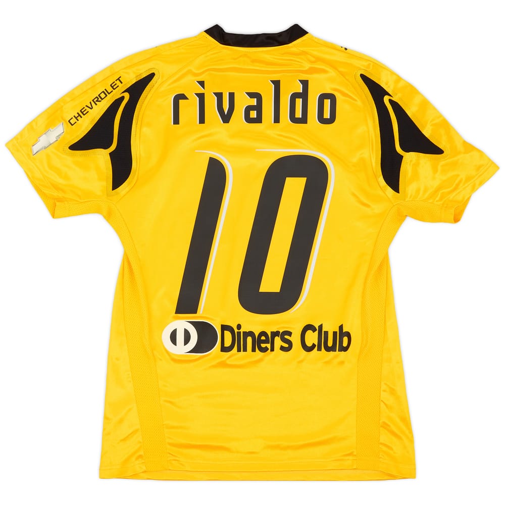 2007-08 AEK Athens Home Shirt Rivaldo #10 - 9/10 - (M)
