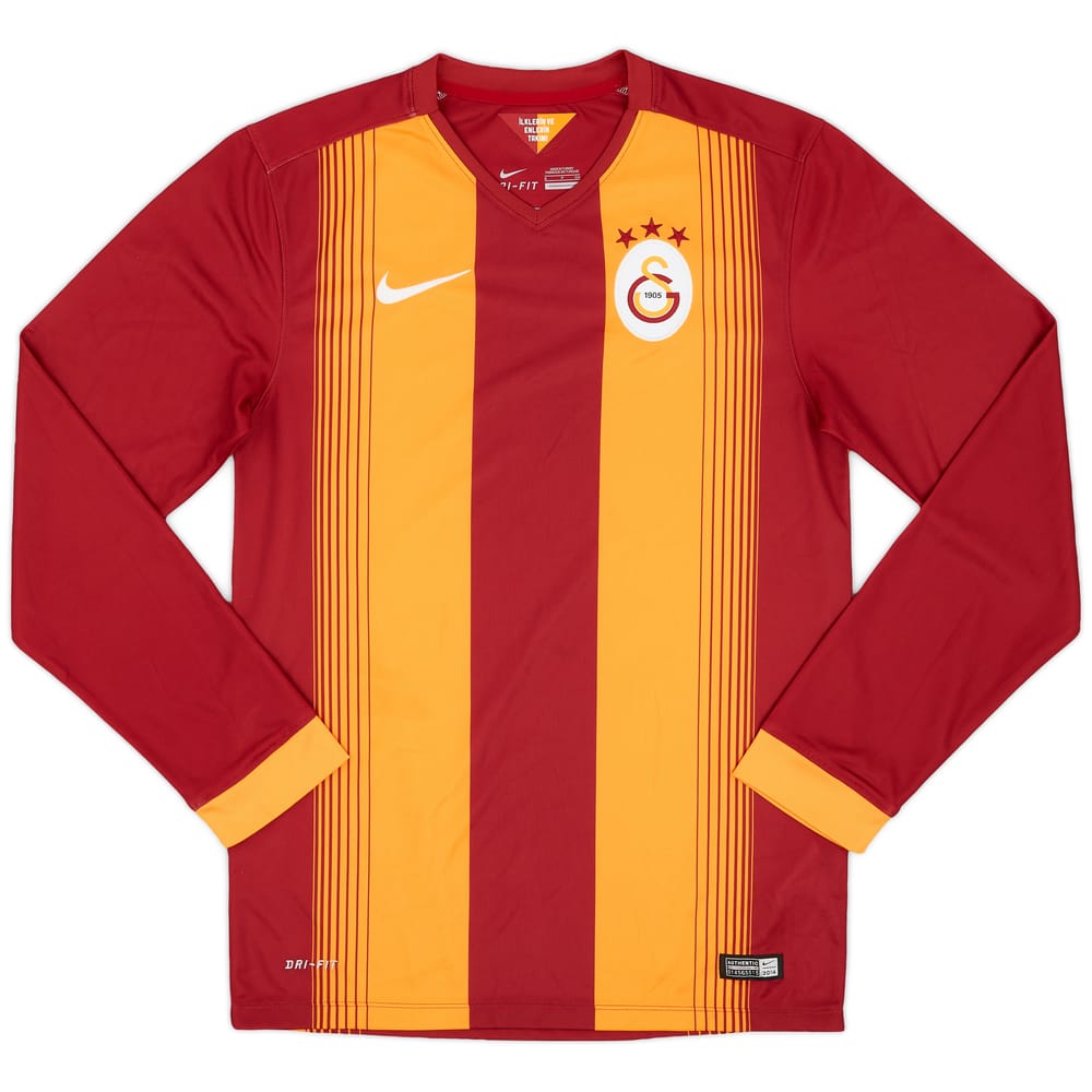 2014-15 Galatasaray Home L/S Shirt - 9/10 - (S)