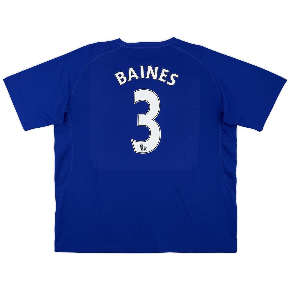 2010-11 Everton Home Shirt Baines #3 - 8/10 - (S)
