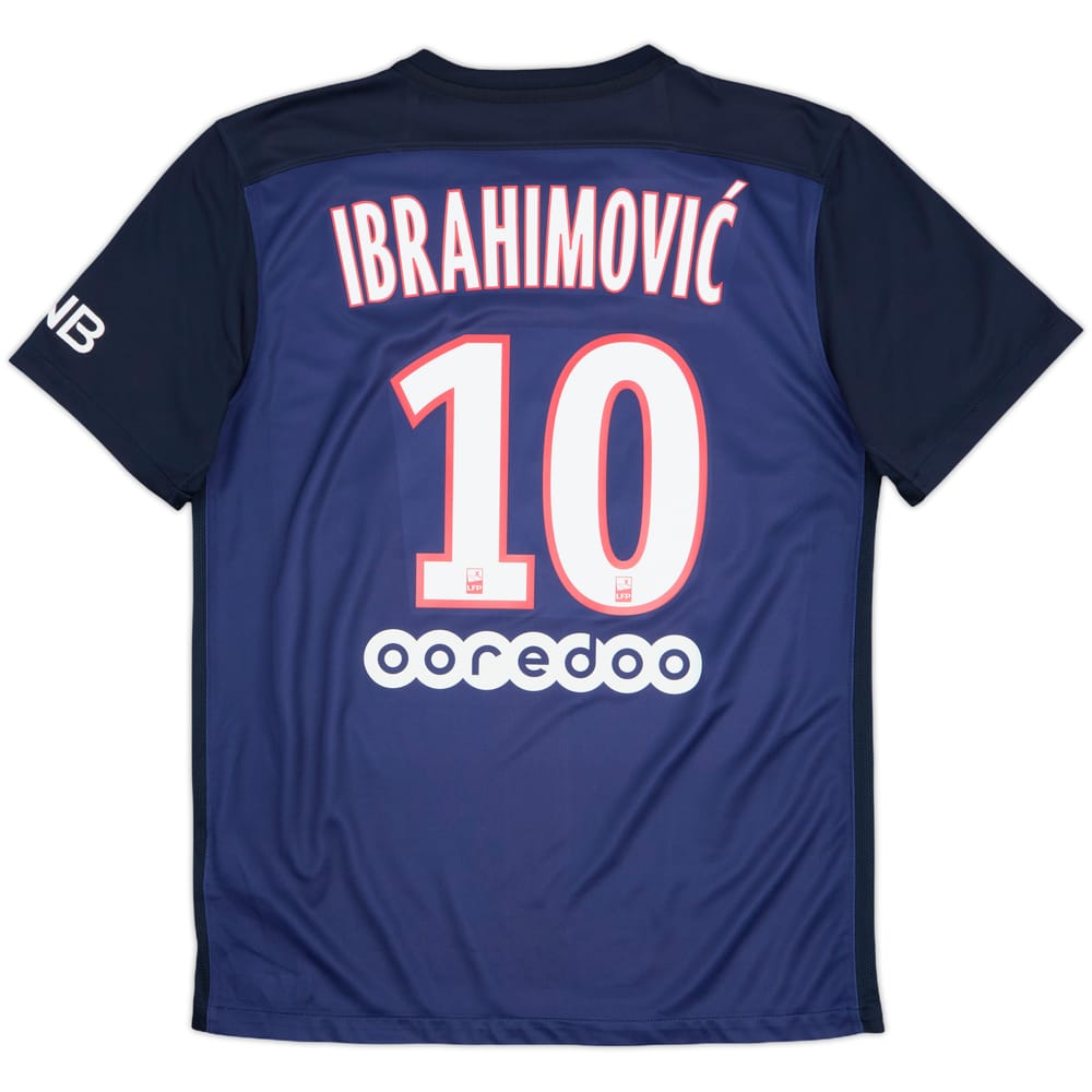 2015-16 Paris Saint-Germain Home Shirt Ibrahimovic #10 - 9/10 - (M)