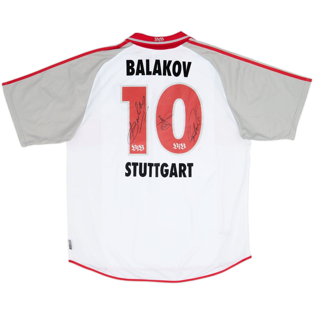 2000-02 Stuttgart Signed Home Shirt Balakov #10 - 8/10 - (XXL)