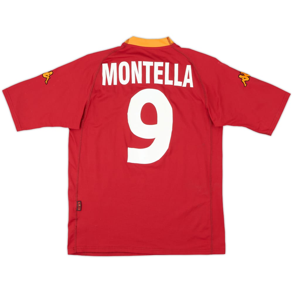 2000-01 Roma Home Shirt Montella #9 - 5/10 - (L)