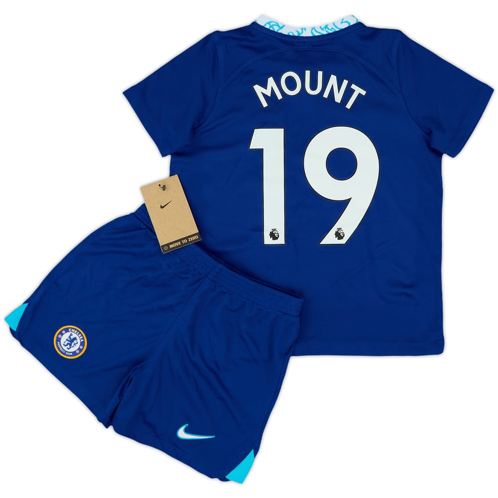 2022-23 Chelsea Home Shirt & Shorts Mount #19 (5-6 Years)