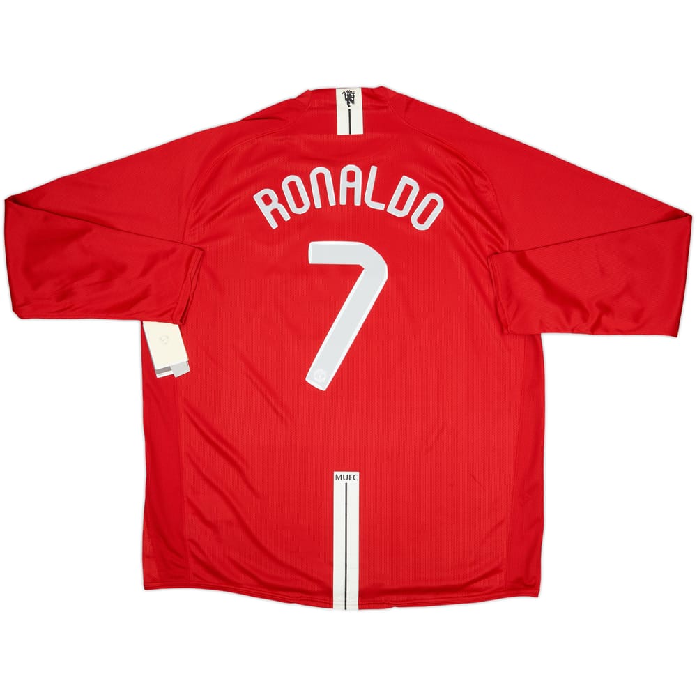 2007-09 Manchester United Home L/S Shirt Ronaldo #7 (XXL)